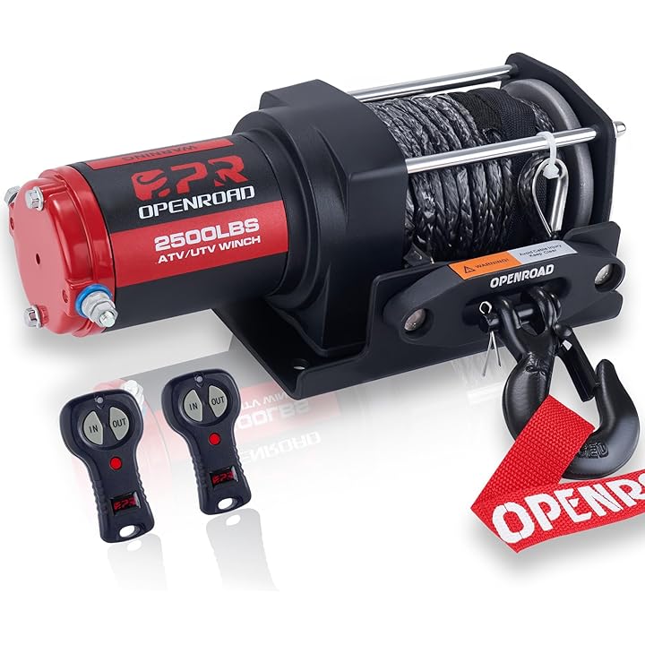 OPENROAD 2500lbs ATV/UTV Winch,12 V Towing Off-road Electric ATV Winch  openroad4wd.com