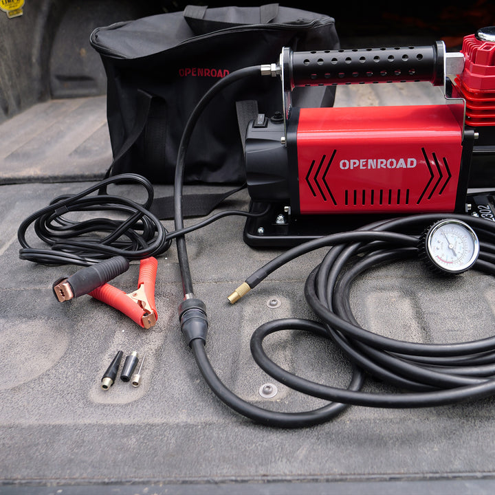 OPENROAD 12V Portable Inflator Air Compressor Heavy Duty, 5.65CFM Truck Tires Inflator, Offroad Air Compressor Kit for Car Tires 150PSI Air Compressor OPENROAD