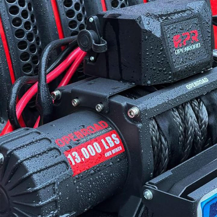 OPENROAD 13,000 lbs Winch with Synthetic Rope - Panther Series 2s winch OPENROAD