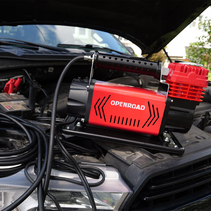 OPENROAD 12V Portable Inflator Air Compressor Heavy Duty, 5.65CFM Truck Tires Inflator, Offroad Air Compressor Kit for Car Tires 150PSI Air Compressor OPENROAD