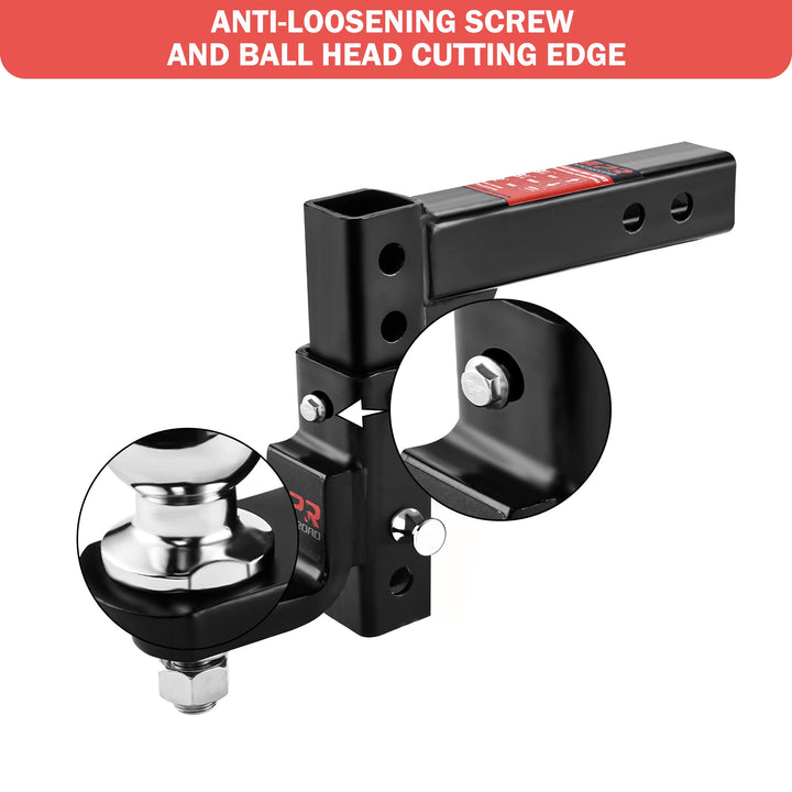 OPENROAD Adjustable Trailer Hitch Ball Mount Fits 2-Inch Receiver, 2" Tow Balls 7500lbs  openroad4wd.com