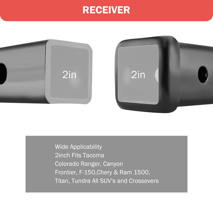 OPENROAD Adjustable Trailer Hitch Ball Mount Fits 2-Inch Receiver, 2" Tow Balls 7500lbs  openroad4wd.com