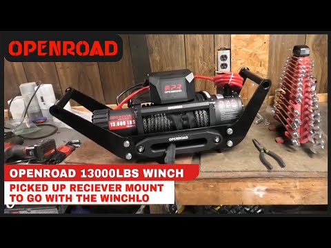 OPENROAD 2 Inches 15,000 lbs Capacity Winch Mount Receiver Hitch Winch Mounting Plate winch bracket OPENROAD