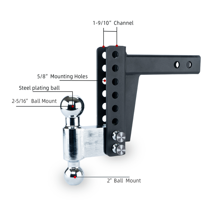 OPENROAD  10'' Adjustable Trailer Hitch for 2" Receiver  openroad4wd.com