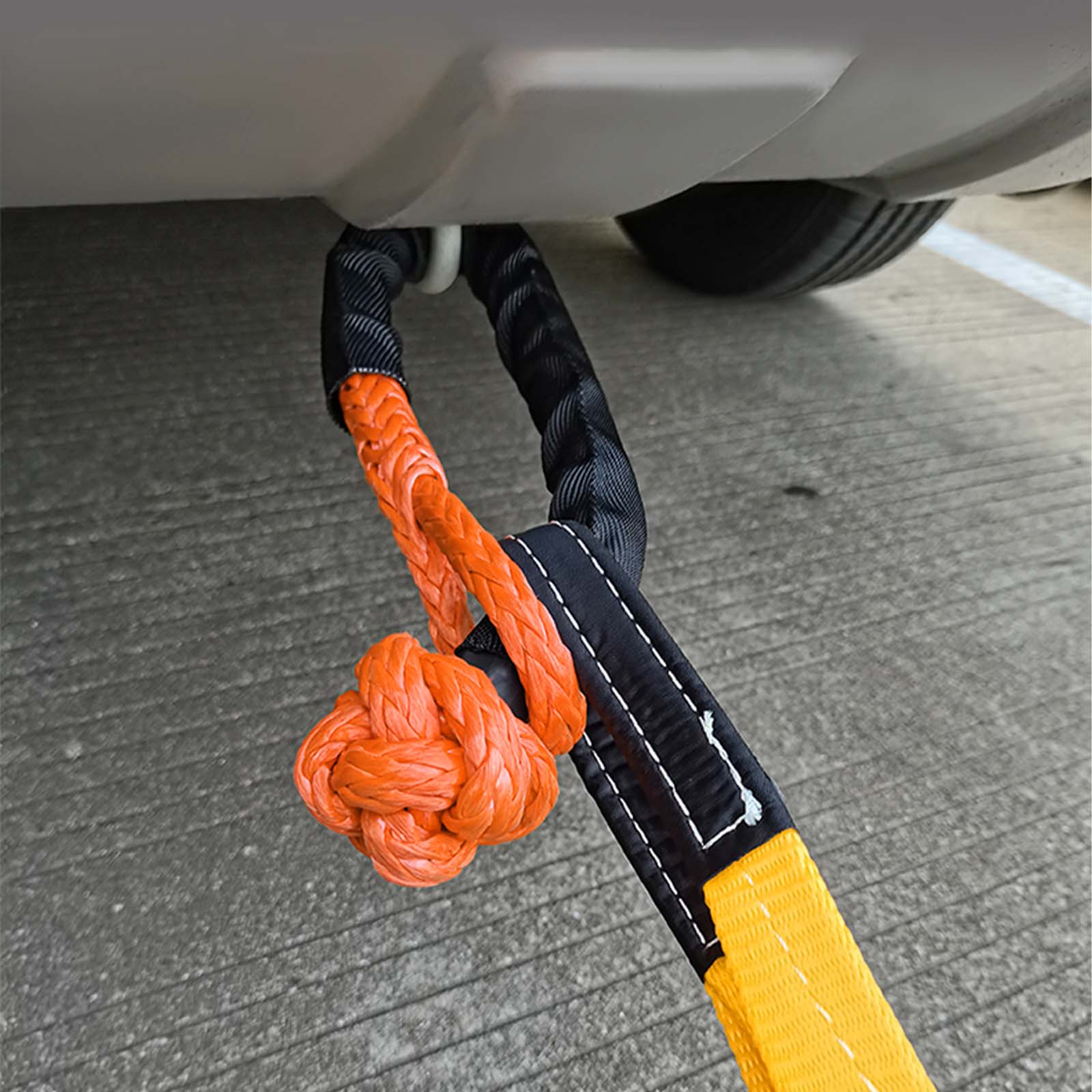 OPENROAD Synthetic Soft Shackle Rope, 2" X 23" (38,000lbs) with Extra Sleeves  openroad4wd.com   
