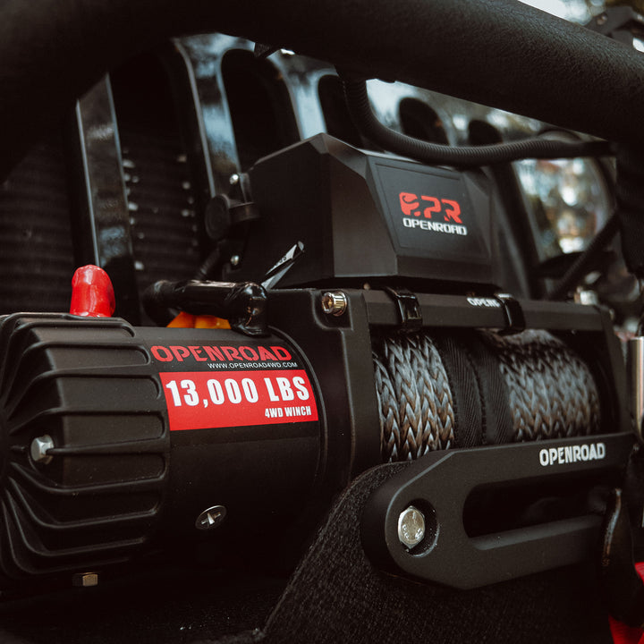 OPENROAD 13,000 lbs Winch with Synthetic Rope - Panther Series 2s winch OPENROAD