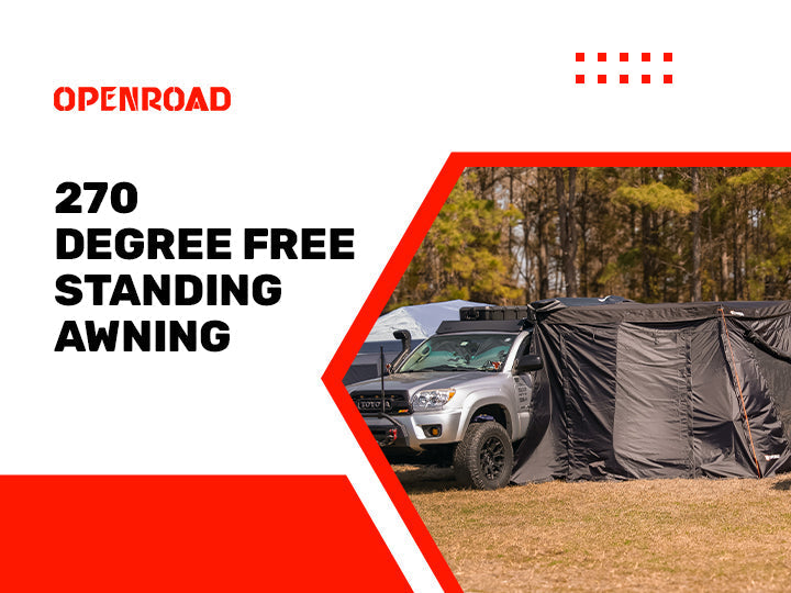 270 degree awning free standing