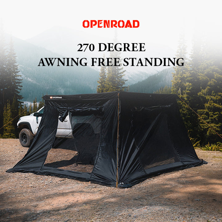 270 degree awning free-standing 