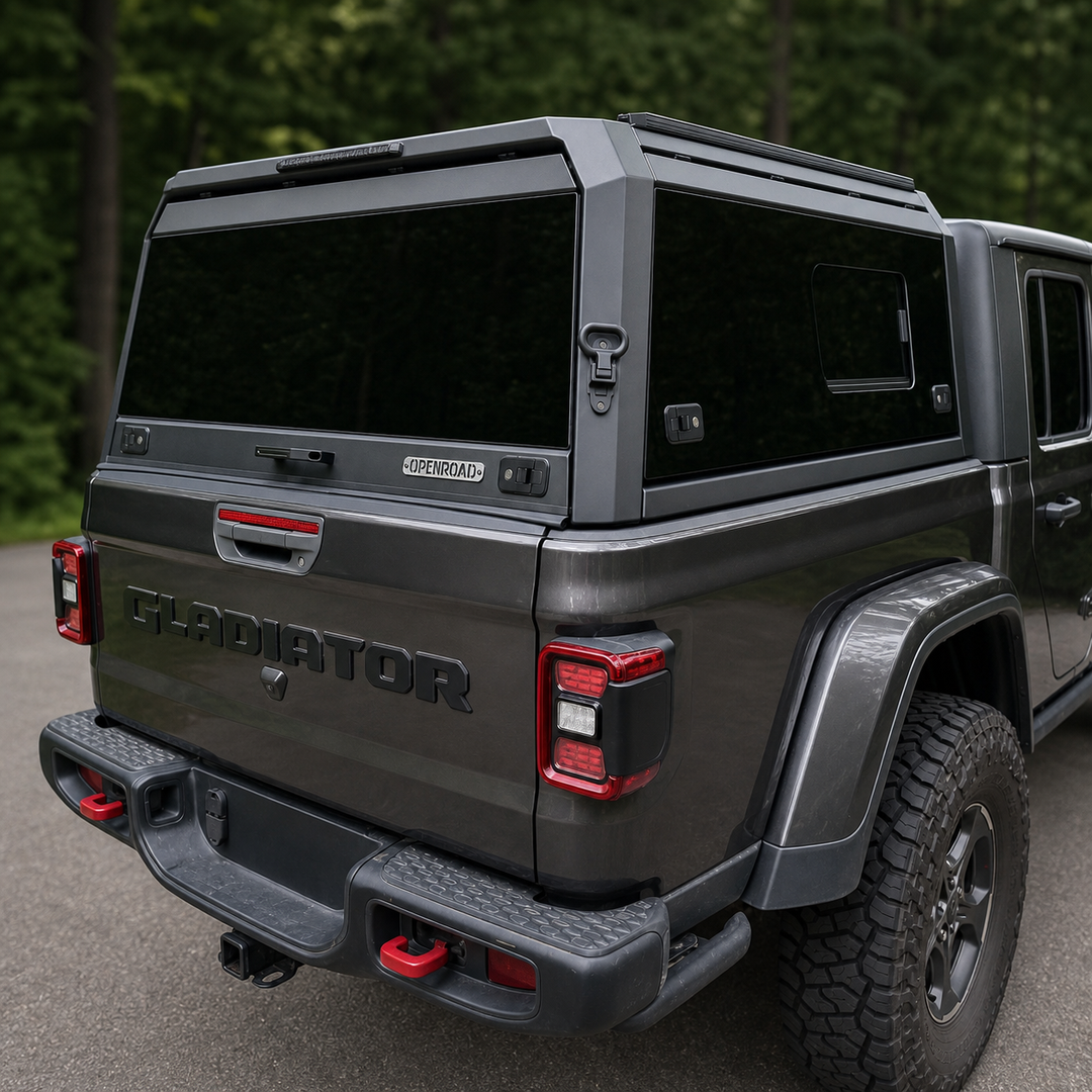 OPENROAD Sliding Glass Side Truck Cap for Jeep Gladiator 2019-2026 Openroad4wd