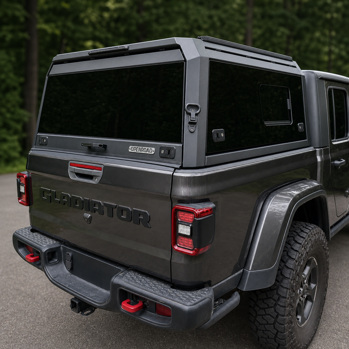 OPENROAD Sliding Glass Side Truck Cap for Jeep Gladiator 2019-2026 Openroad4wd