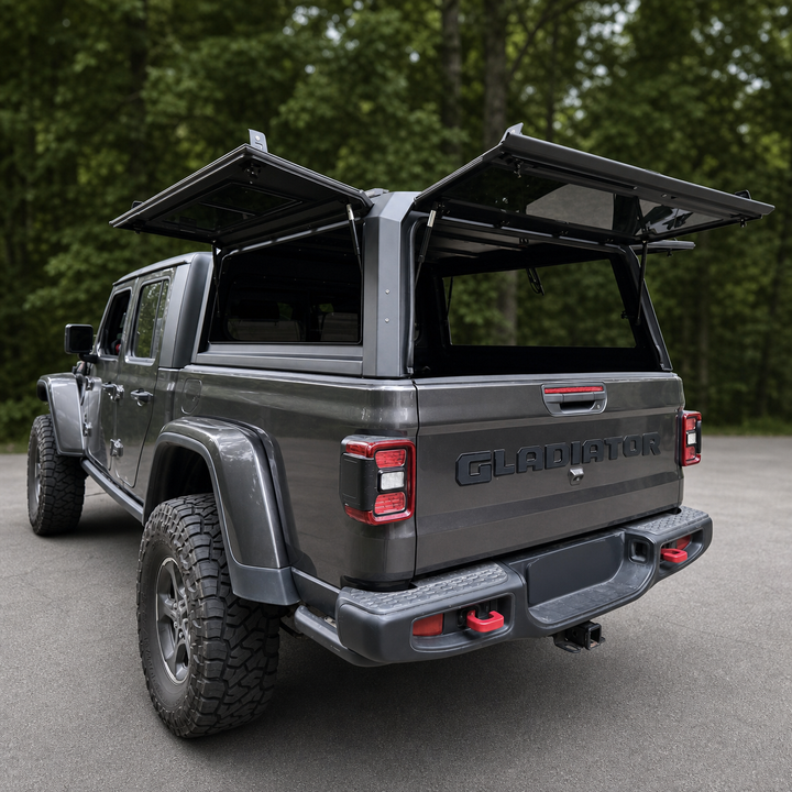 OPENROAD Sliding Glass Side Truck Cap for Jeep Gladiator 2019-2026 Openroad4wd