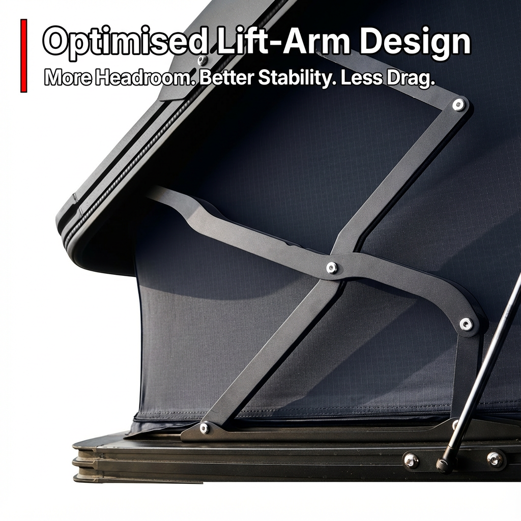 OPENROAD Aluminum Hard Shell Roof Top Tent-PeakRoof LT V2 Series openroad4wd.com