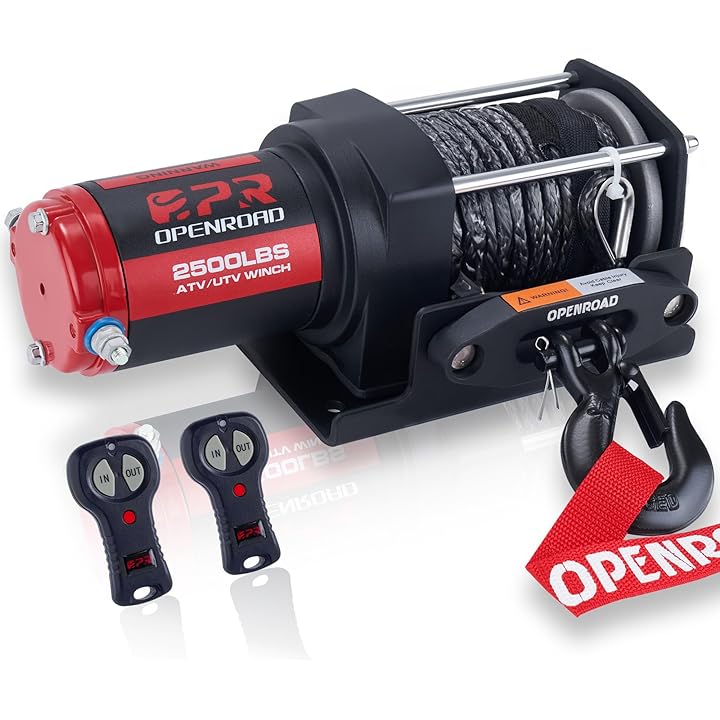 OPENROAD 2500lbs ATV/UTV Winch,12 V Towing Off-road Electric ATV Winch  openroad4wd.com   