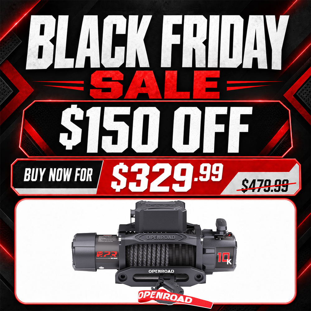OPENROAD 10,000lbs Electric Winch with Synthetic Rope-Panther Series 3S Openroad4wd