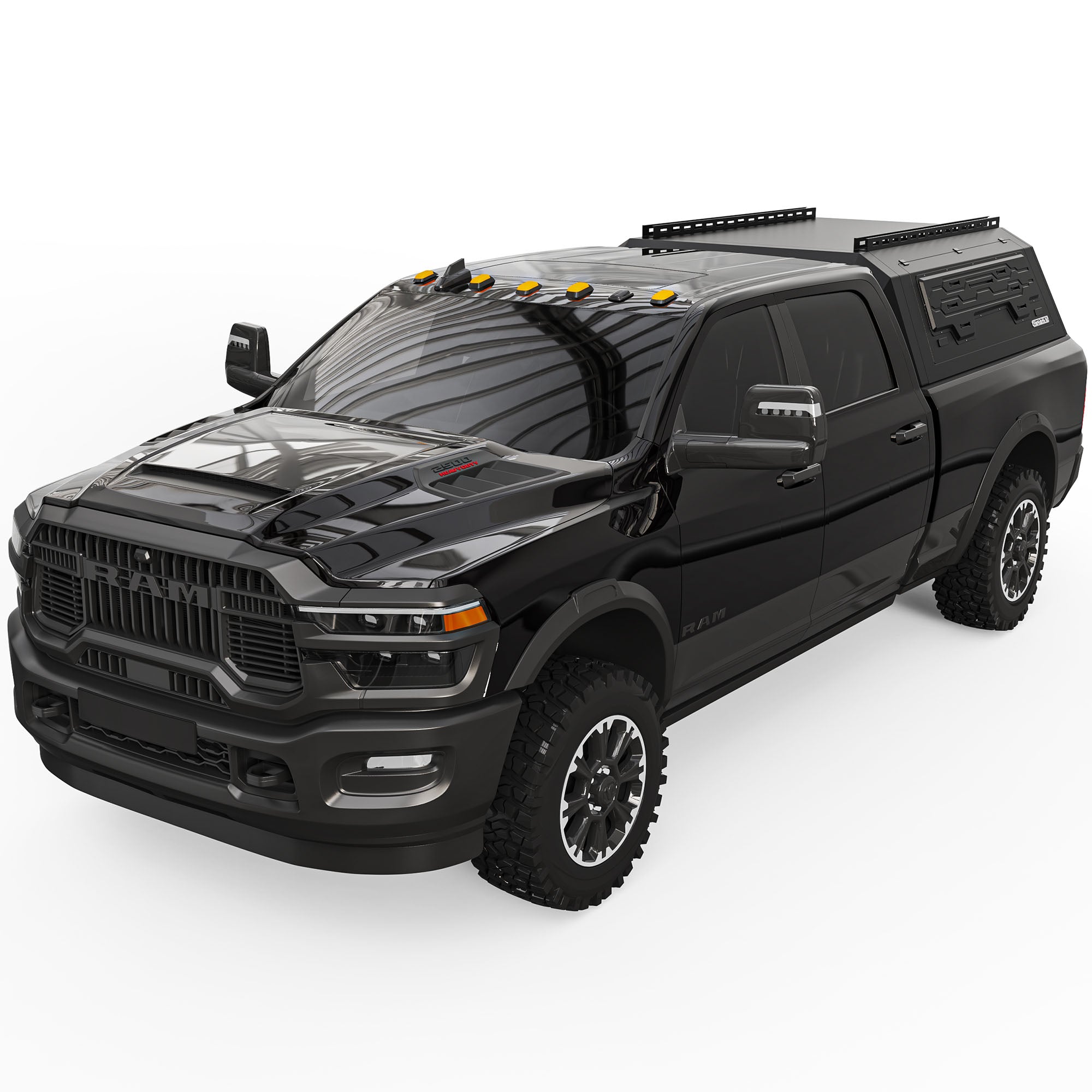 OPENROAD Aluminum Truck Cap for RAM 2500/3500 (2009-2026) – 6.4ft Bed Openroad4wd