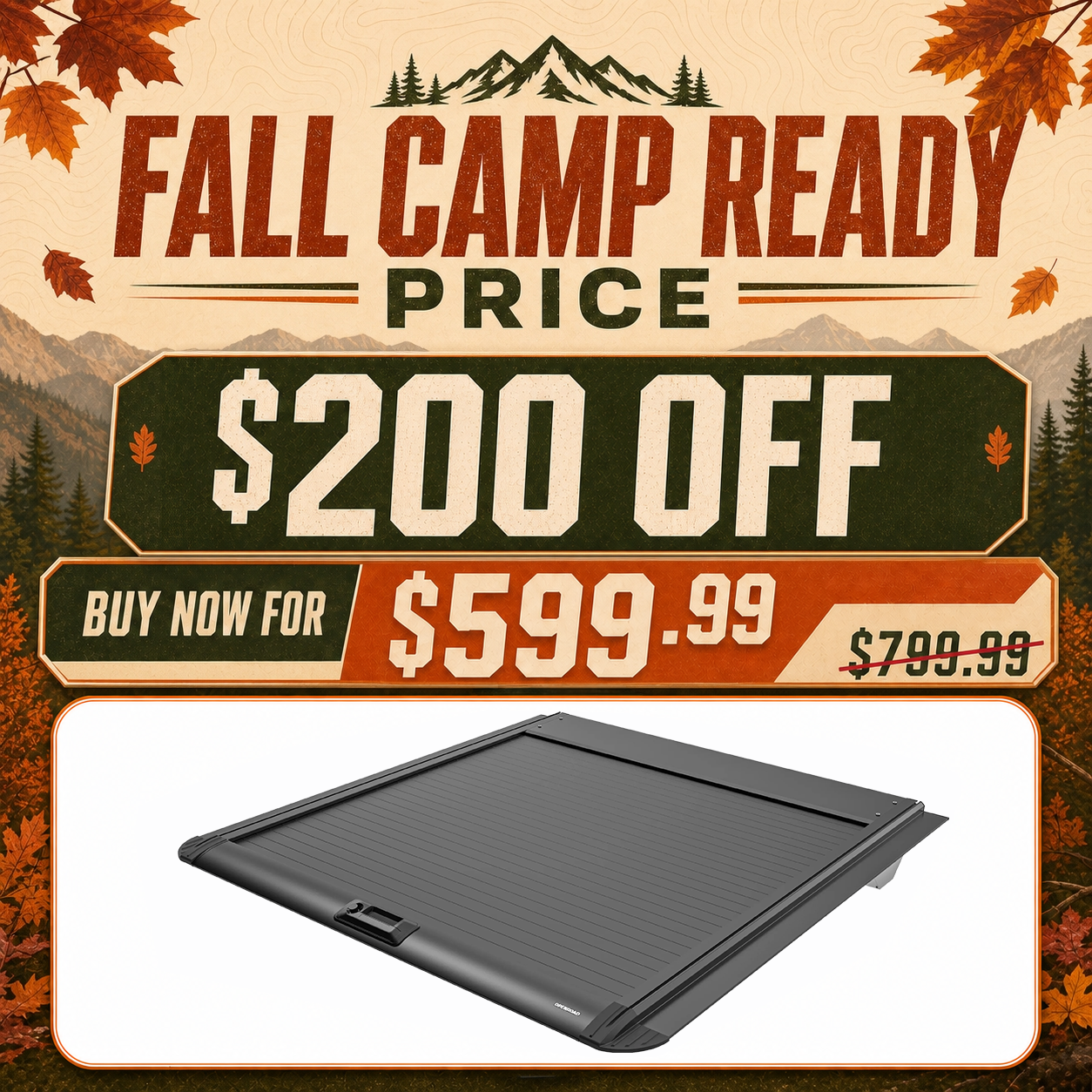 OPENROAD Aluminum Retractable Tonneau Cover
