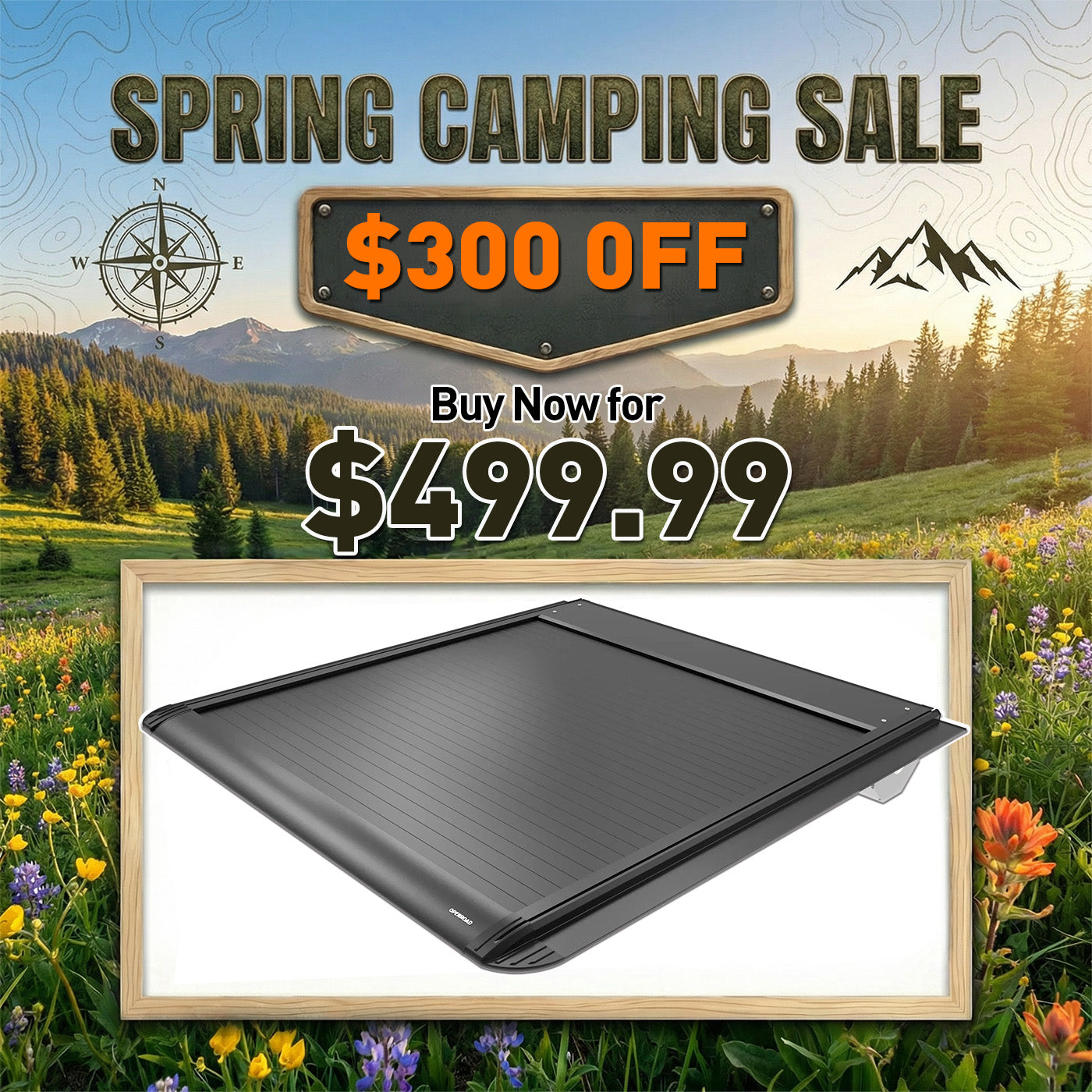 OPENROAD Aluminum Retractable Tonneau Cover Openroad4wd