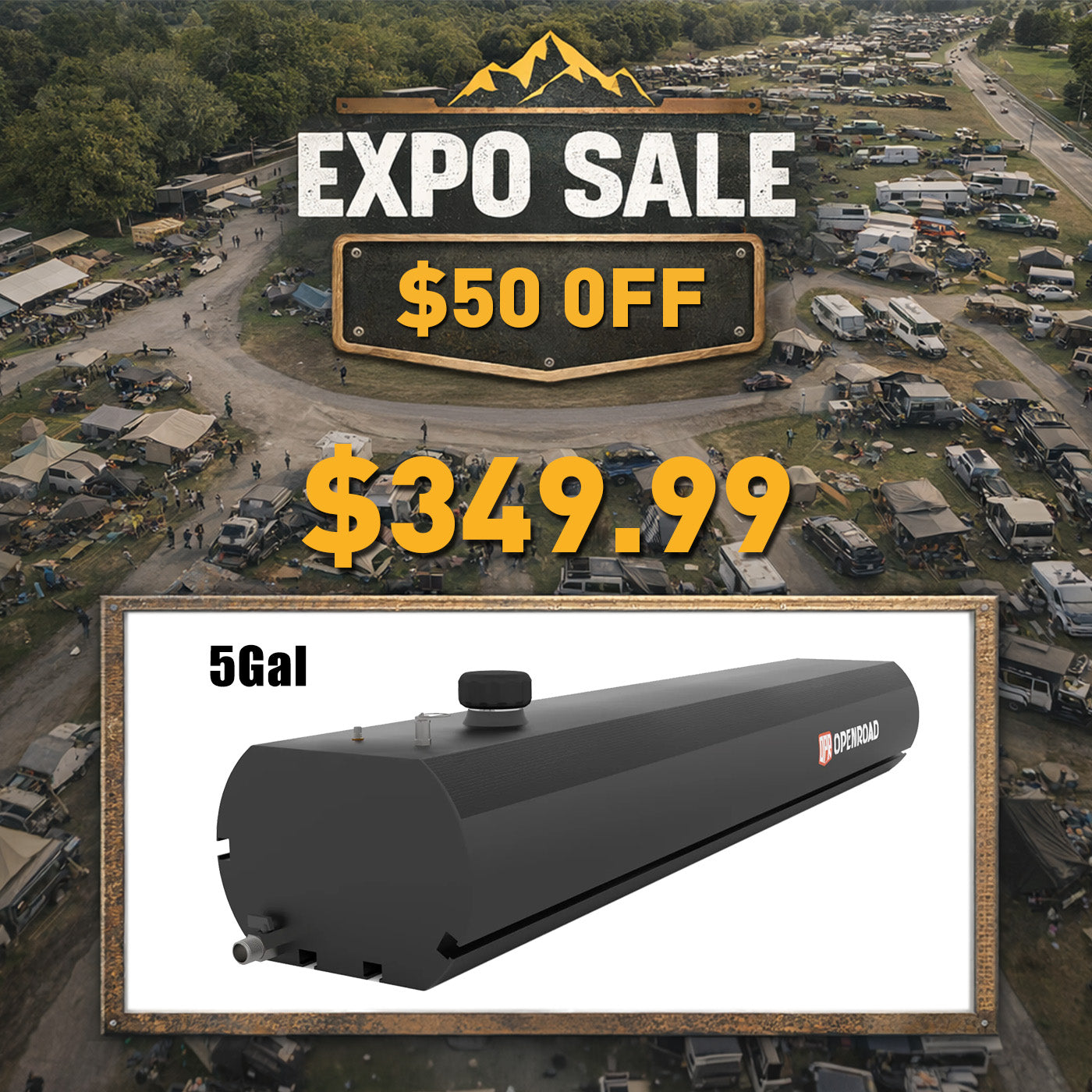 OPENROAD Pressurized Water Tank for Camping Shower Openroad4wd