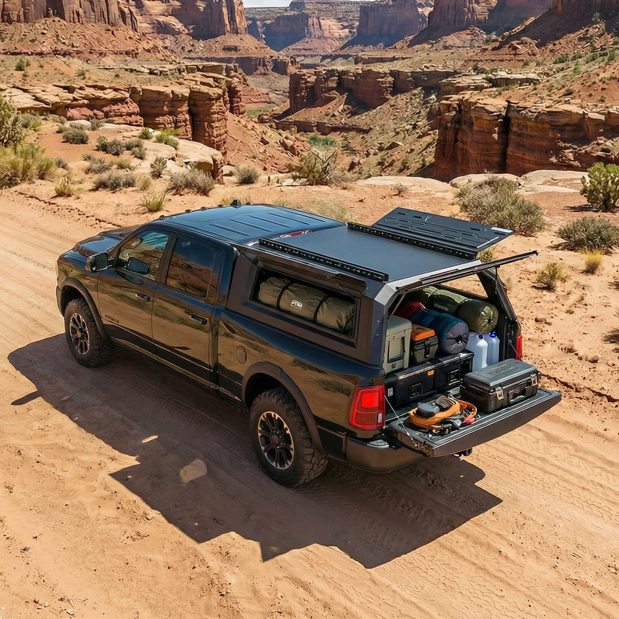 OPENROAD Aluminum Truck Cap for RAM 2500/3500 (2009-2026) – 6.4ft Bed Openroad4wd