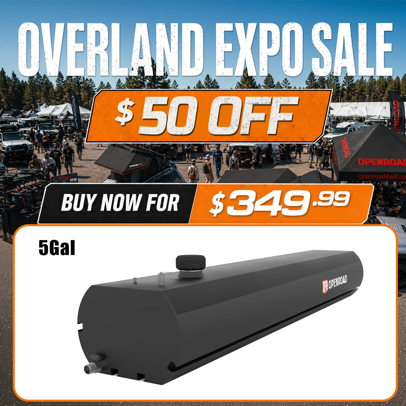 OPENROAD Pressurized Water Tank for Camping Shower Openroad4wd