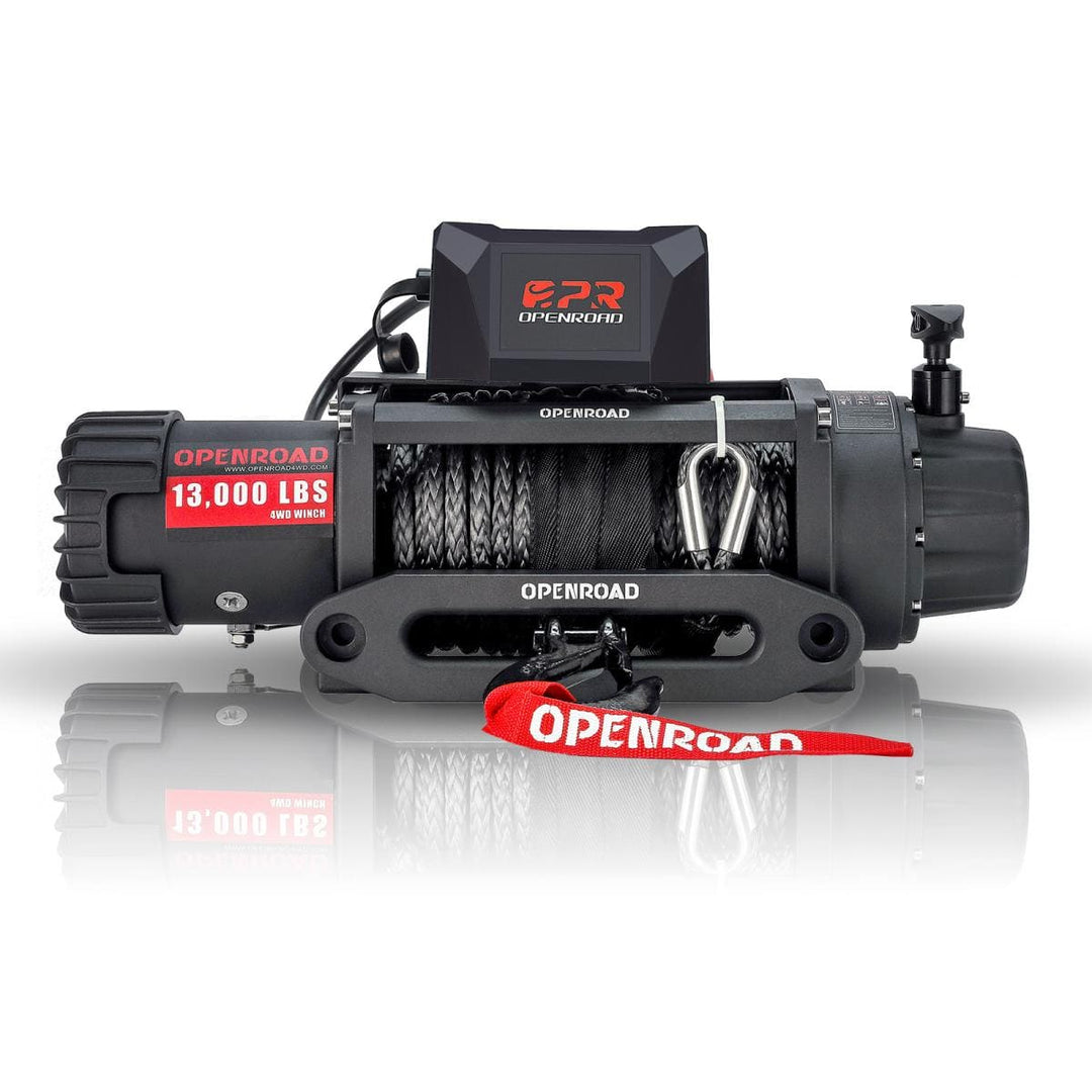 OPENROAD 13,000lbs Winch with Synthetic Rope and 2 Wireless Remotes -Panther Series 2S Plus winch OPENROAD 13K Winch 2S Plus Series  