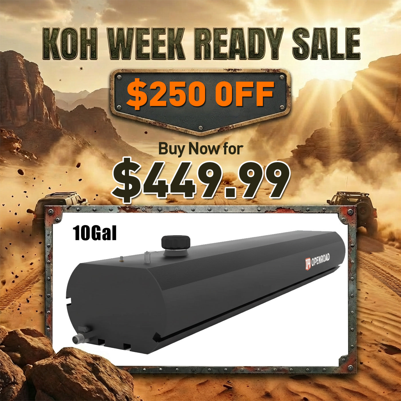 OPENROAD Pressurized Water Tank for Camping Shower Openroad4wd