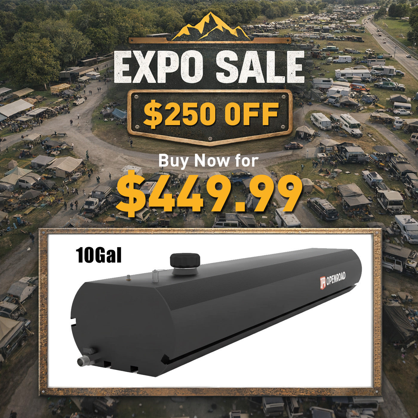 OPENROAD Pressurized Water Tank for Camping Shower Openroad4wd