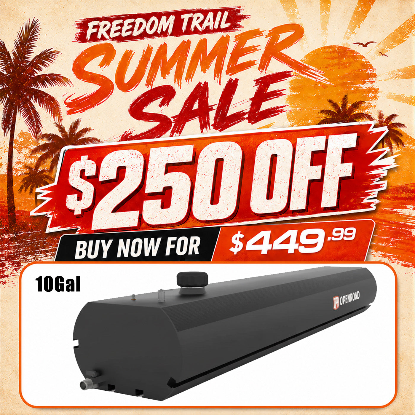 OPENROAD Pressurized Water Tank for Camping Shower Openroad4wd