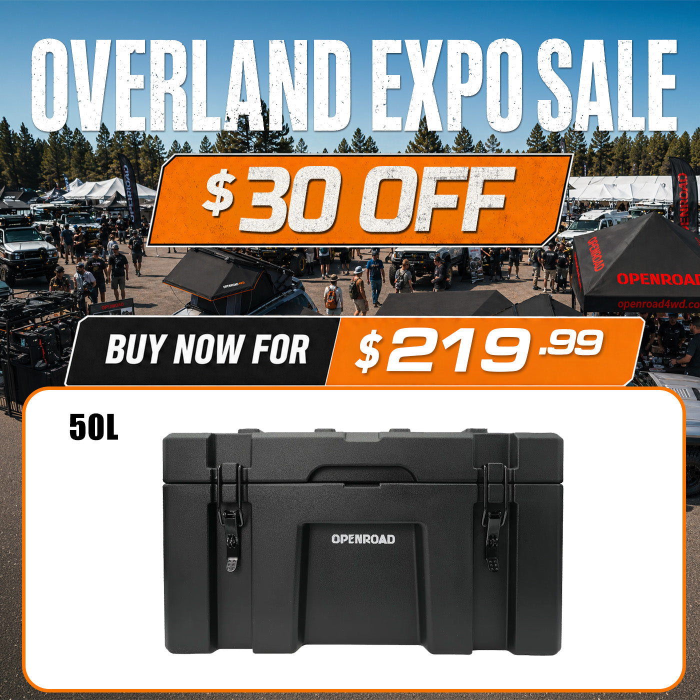 OPENROAD Camping Storage Case – 50L Openroad4wd