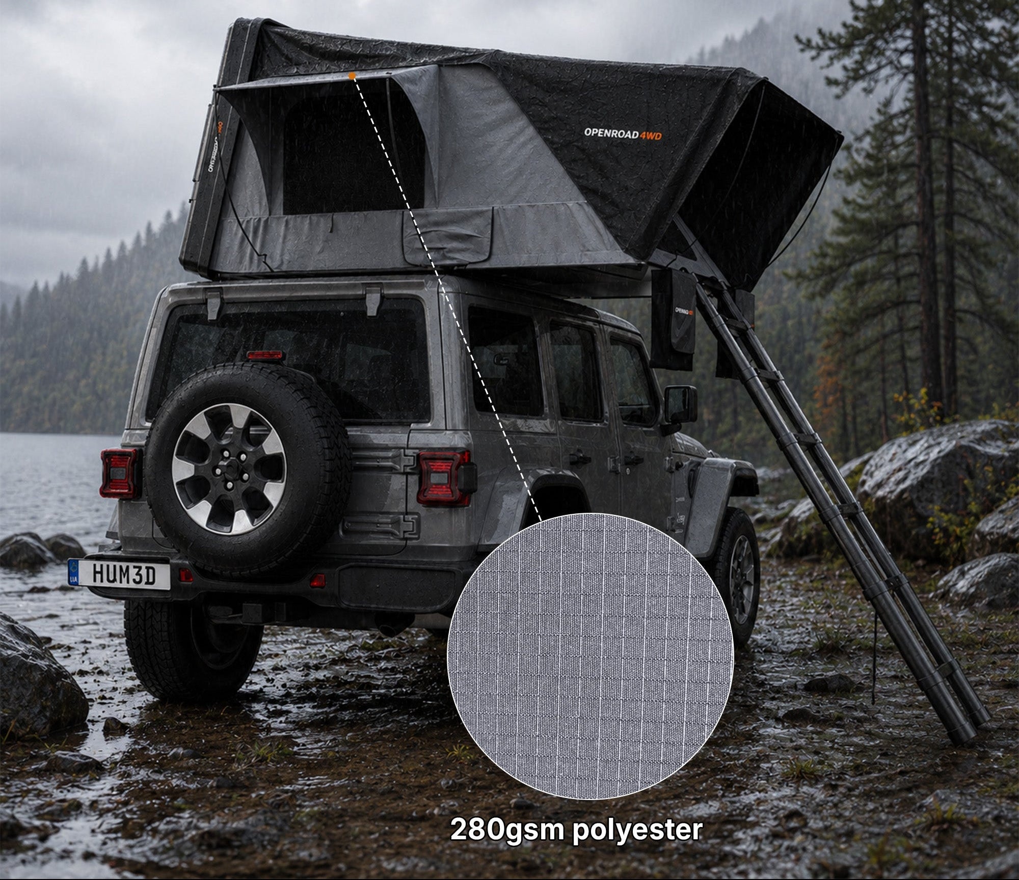 OPENROAD FlowRoof Side-Open Hard Shell Rooftop Tent – Openroad4wd
