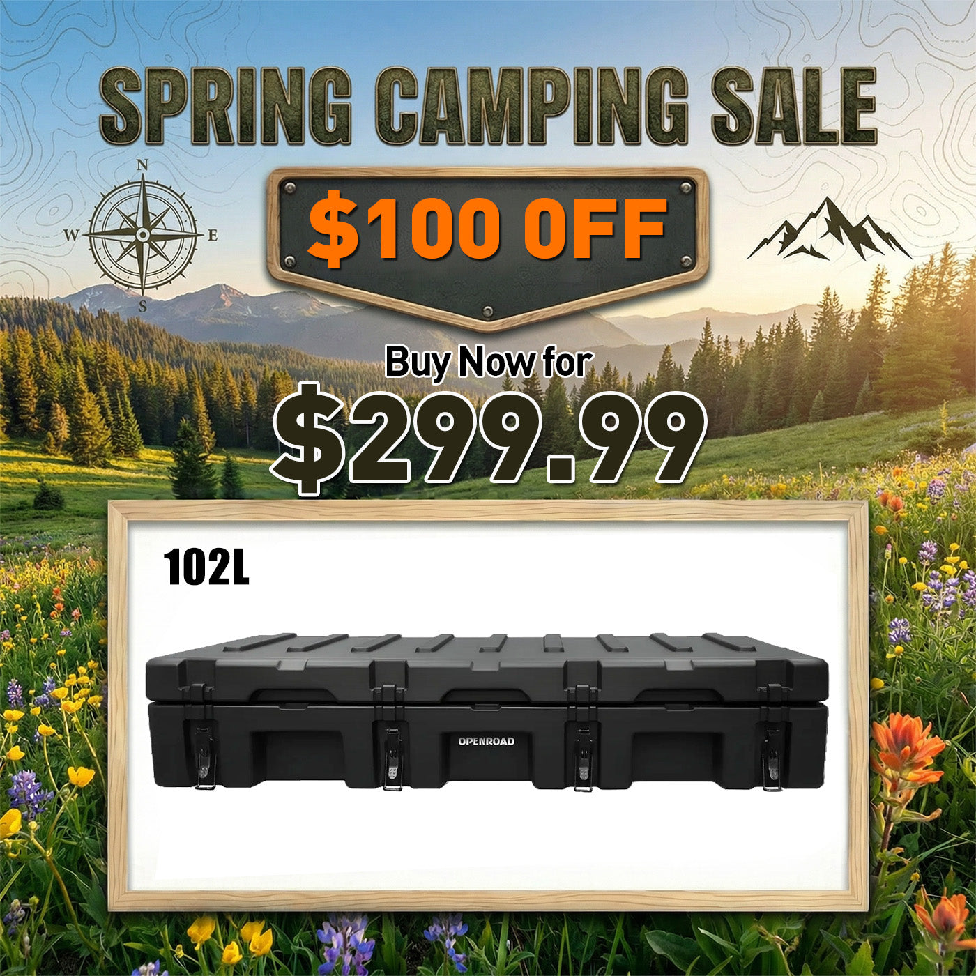 OPENROAD Camping Storage Case – 102L Openroad4wd