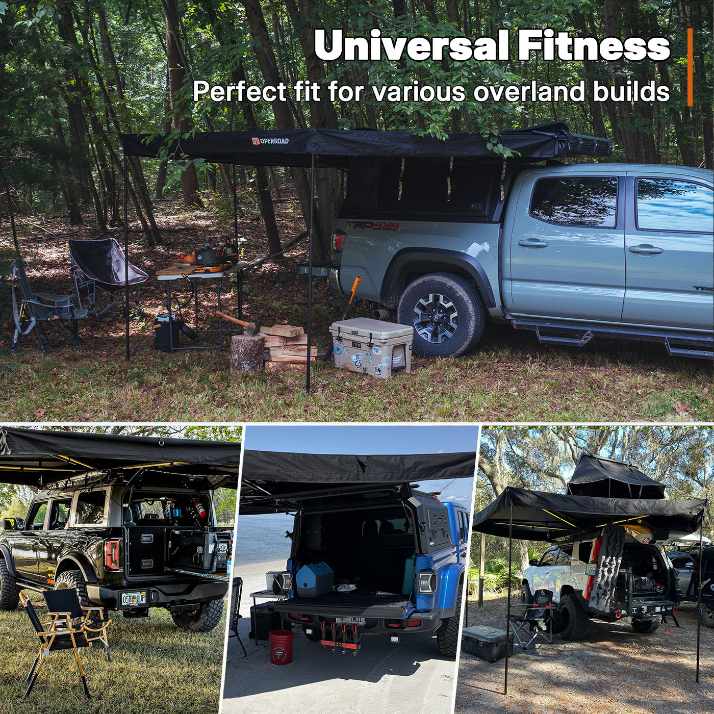 OPENROAD  270 Free Standing Awning for Camping-Adventure Series