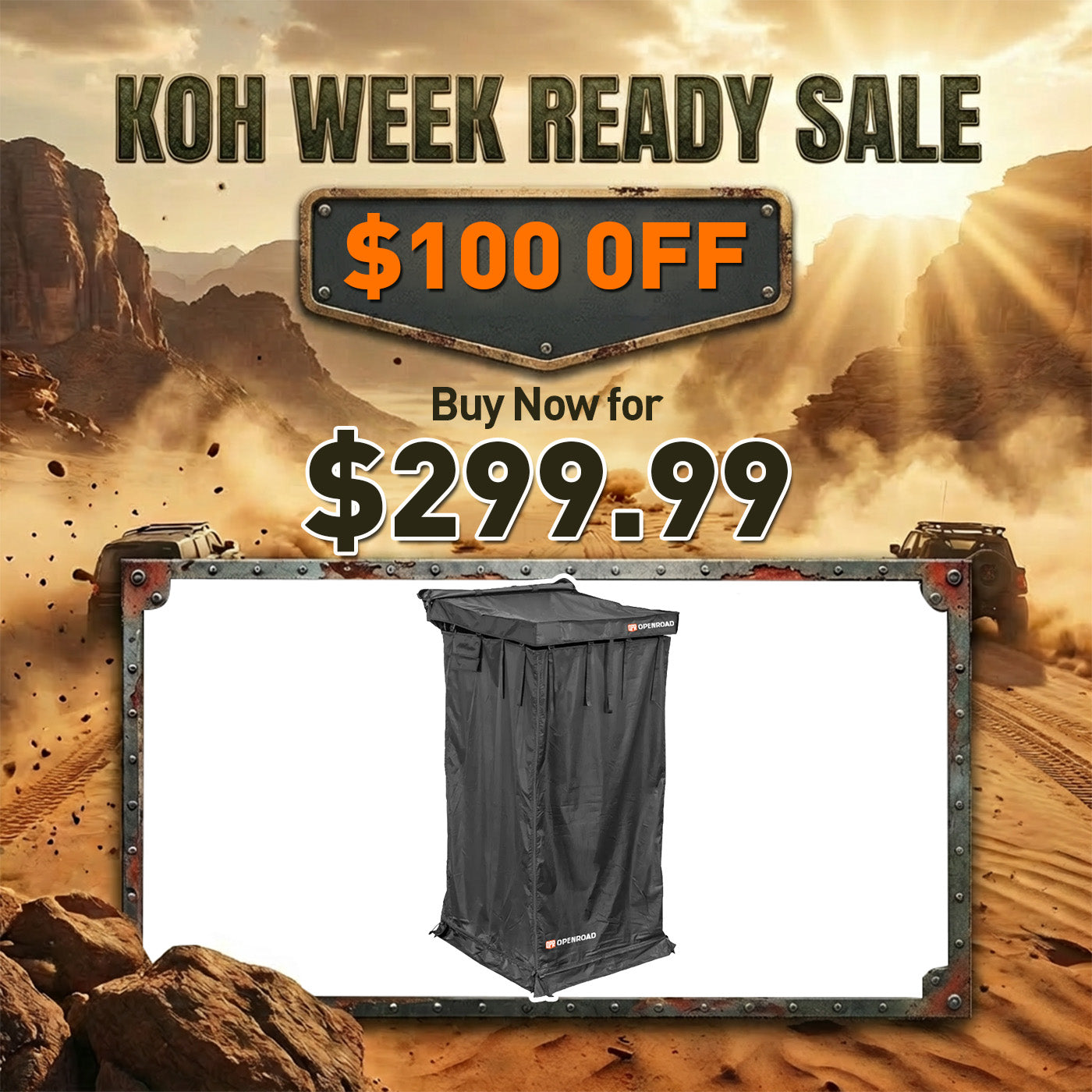 OPENROAD Quick-Open Overland Shower/Privacy Awning V2