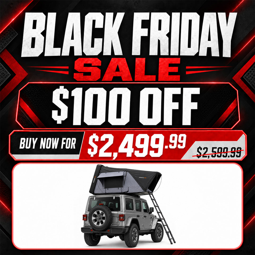 OPENROAD FlowRoof Side-Open Hard Shell Rooftop Tent Openroad4wd