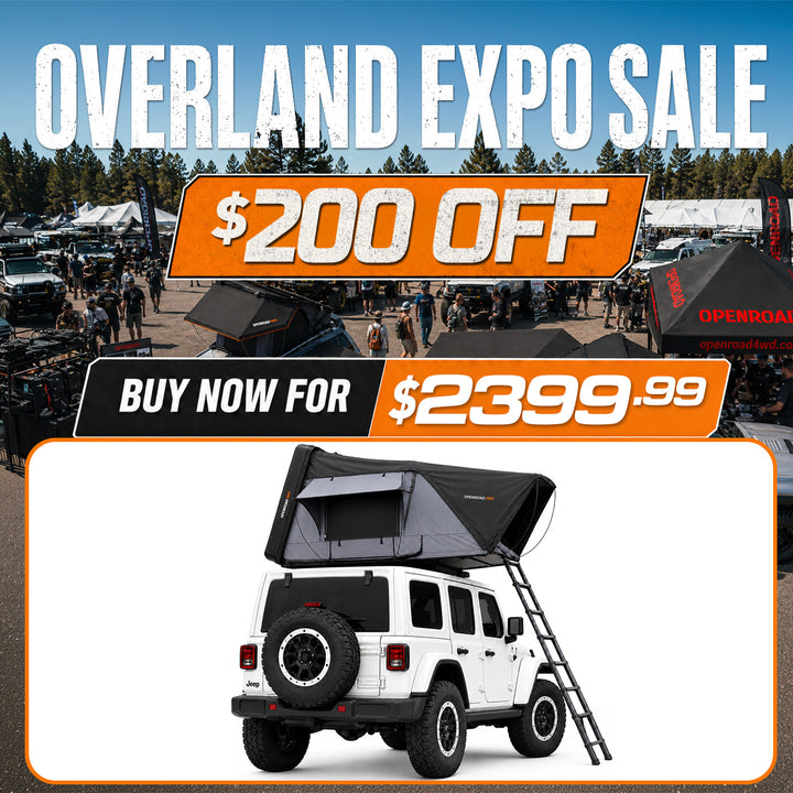 OPENROAD FlowRoof Side-Open Hard Shell Rooftop Tent Openroad4wd