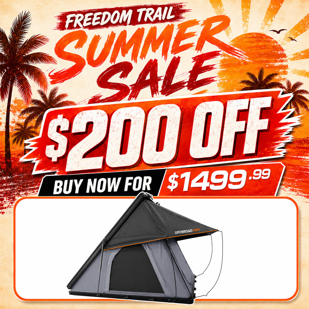 OPENROAD Aluminum Hard Shell Roof Top Tent - EdgeRoof Series OPENROAD 4WD