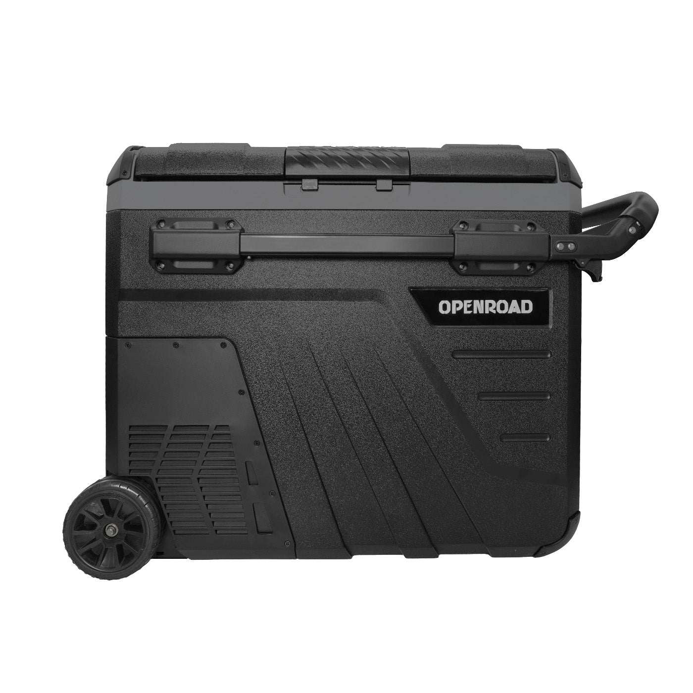 OPENROAD 270 Free Standing Awning with 270 Awning Sidewalls with 13,500lbs Winch with Portable FridgeQUICK-OPEN SHOWER AWNING V2 and 45L Portable Fridge Openroad4wd