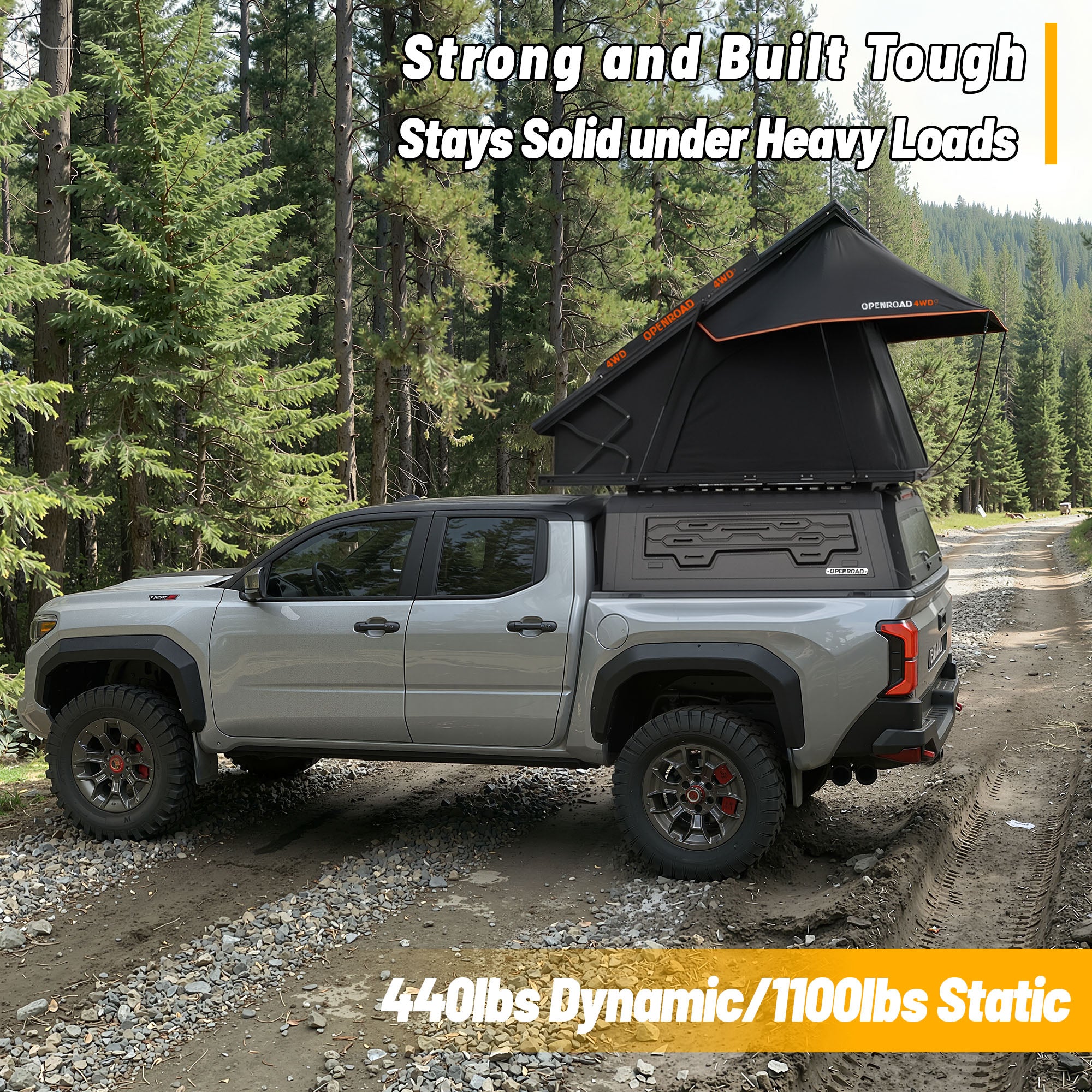 OPENROAD Aluminum Truck Cap for Toyota Tacoma (2024-2026) – 6ft Bed Openroad4wd