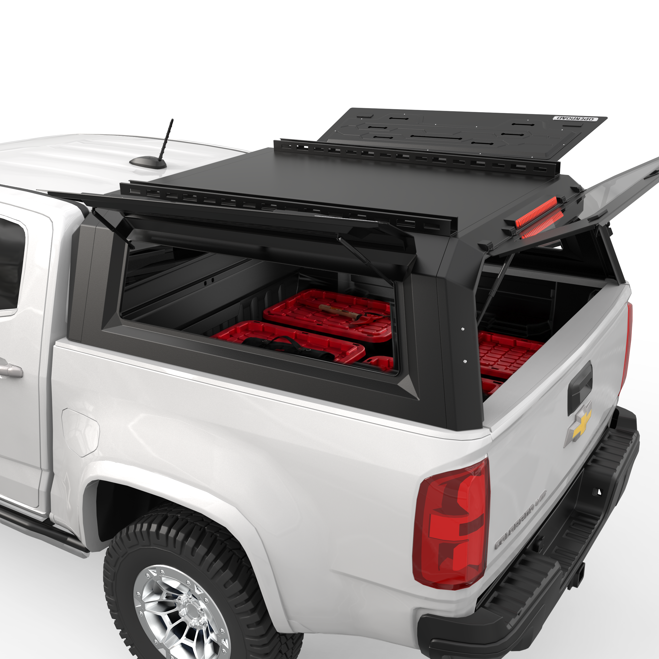OPENROAD Aluminum Truck Cap for Chevy Colorado/GMC Canyon (2015-2022) – 5ft Bed Openroad4wd