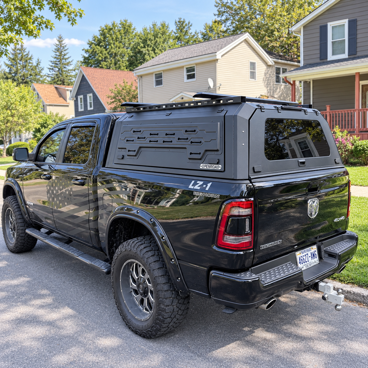 OPENROAD Aluminum Truck Cap for Dodge RAM 1500 DT (2019-2026) – 5.7ft Bed Openroad4wd Truck Cap Only