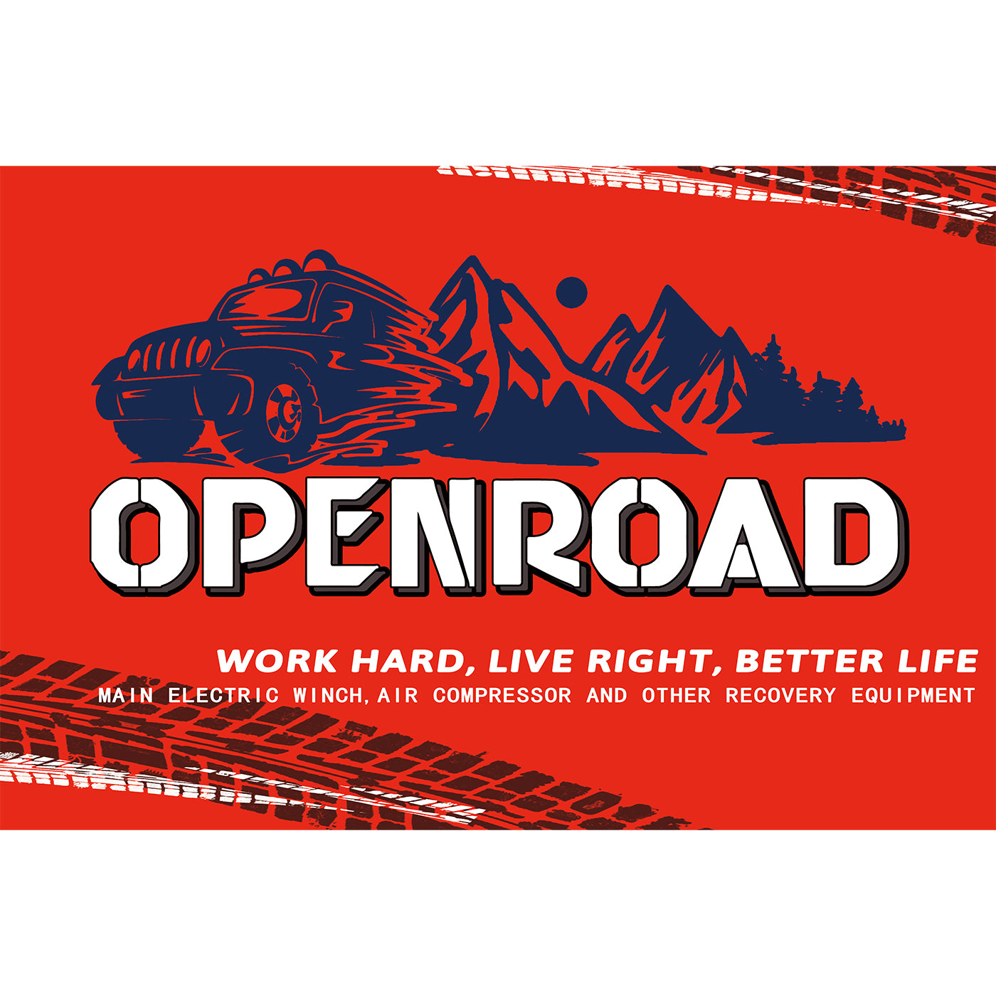 OPENROAD Personalized Banners 3' × 6'  openroad4wd.com   