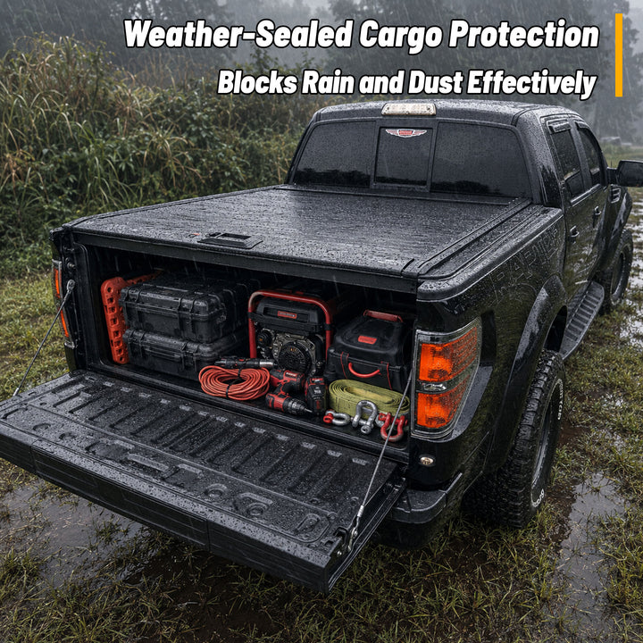 OPENROAD Aluminum Retractable Tonneau Cover for F150 (2004-2026) 5.5ft With handle Openroad4wd