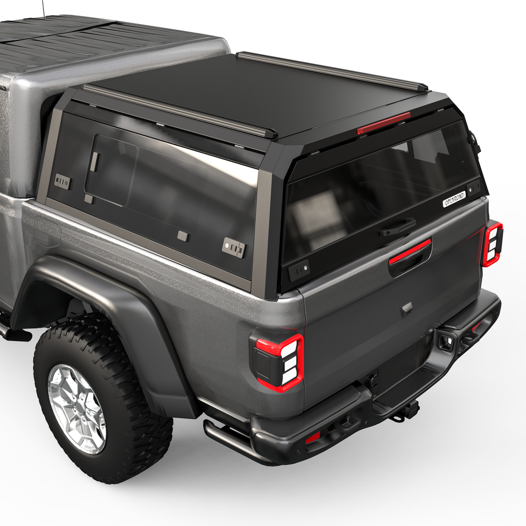 OPENROAD Sliding Glass Side Truck Cap for Jeep Gladiator 2019-2026 Openroad4wd