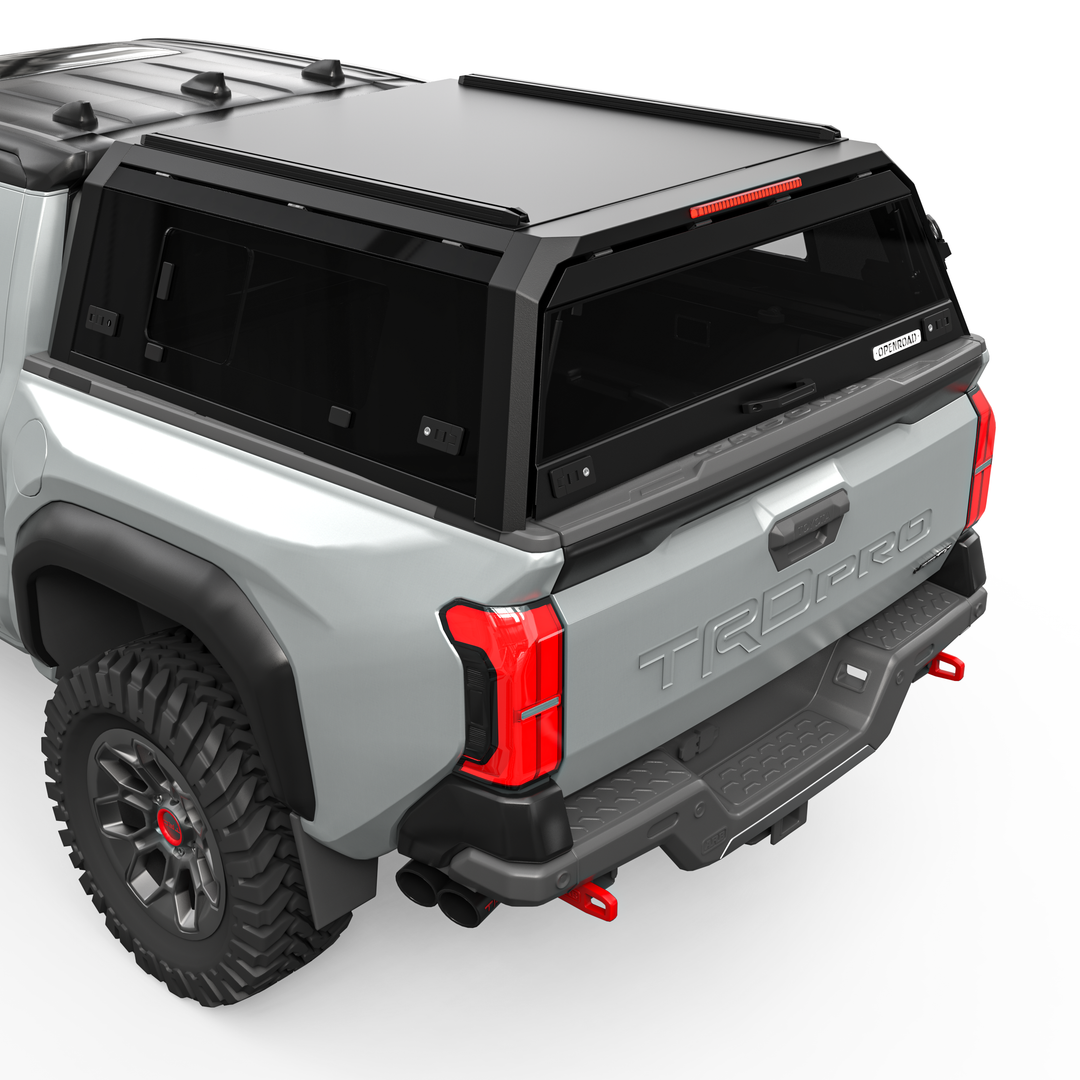 OPENROAD Sliding Glass Side Truck Cap for Toyota Tacoma (2024-2026) – 5ft Bed Openroad4wd