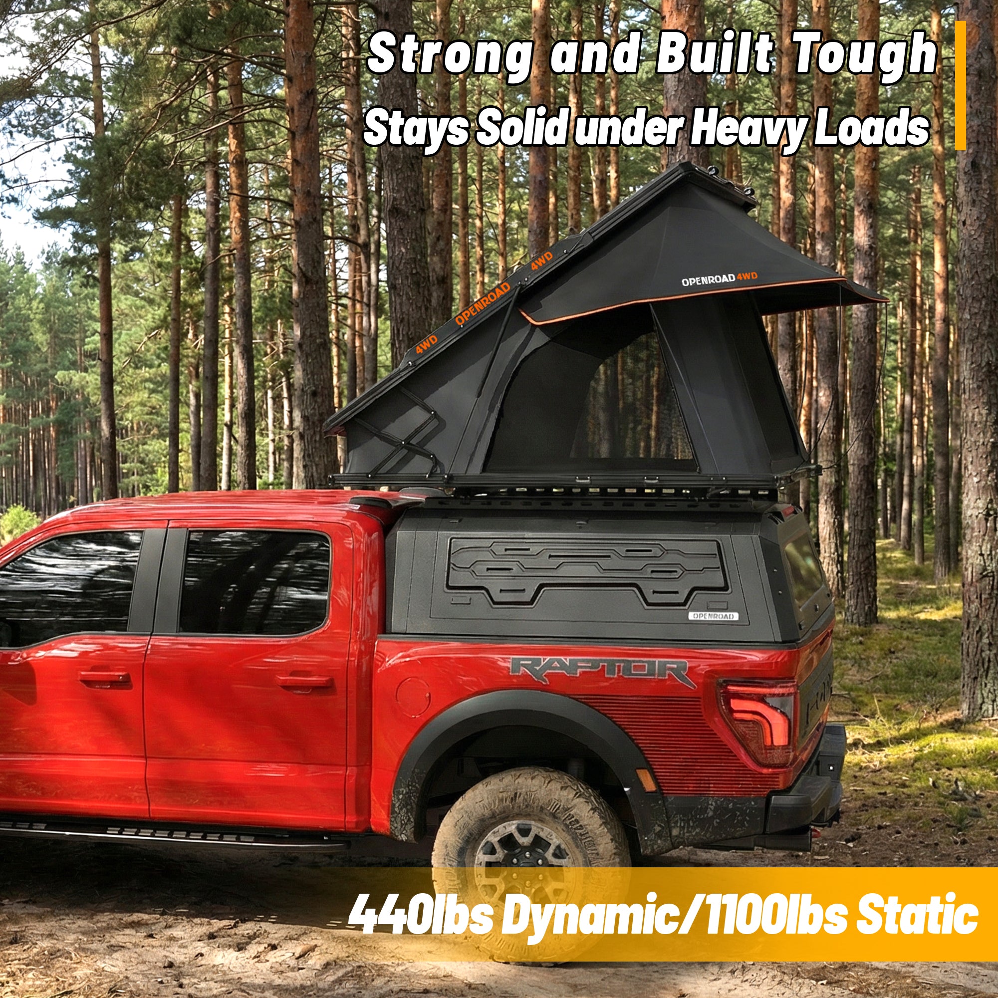 OPENROAD Aluminum Truck Cap for Ford F-150 (2021-2026) – 5.7ft Bed Openroad4wd