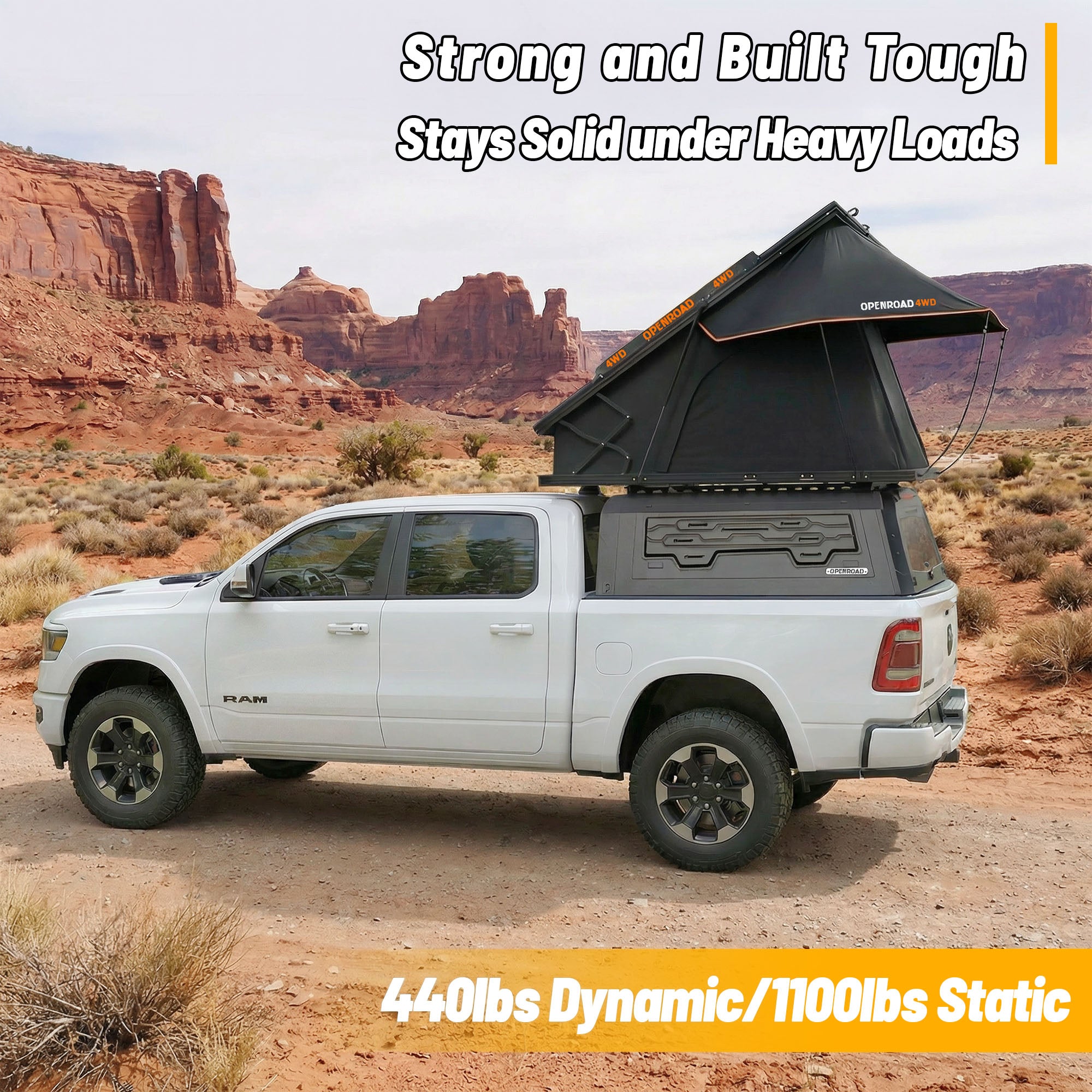 OPENROAD Aluminum Truck Cap for Dodge RAM 1500 DT (2019-2026) – 5.7ft Bed Openroad4wd