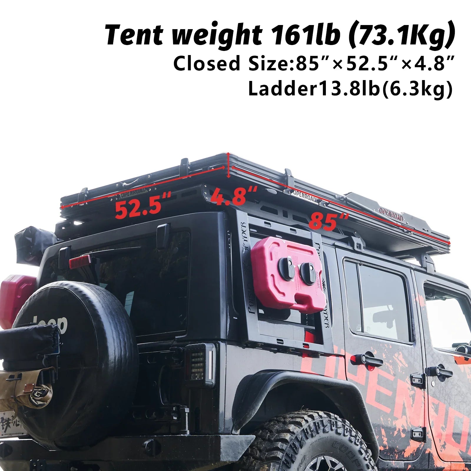 OPENROAD Aluminum Hard Shell Roof Top Tent-PeakRoof LT V2 Series openroad4wd.com