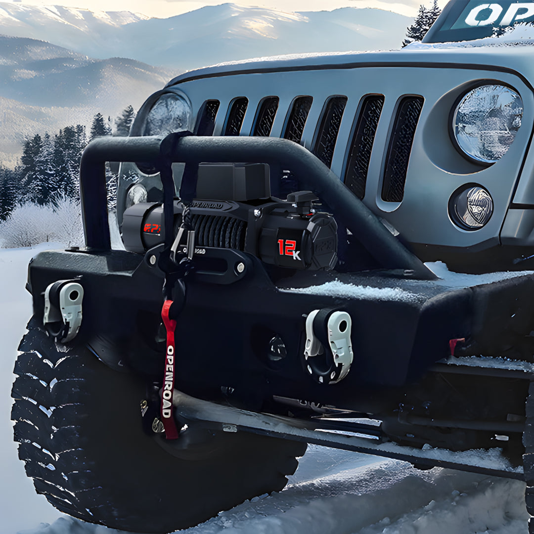 OPENROAD 12,000lbs Winch with Synthetic Rope-Panther Series 3S winch Openroad4wd