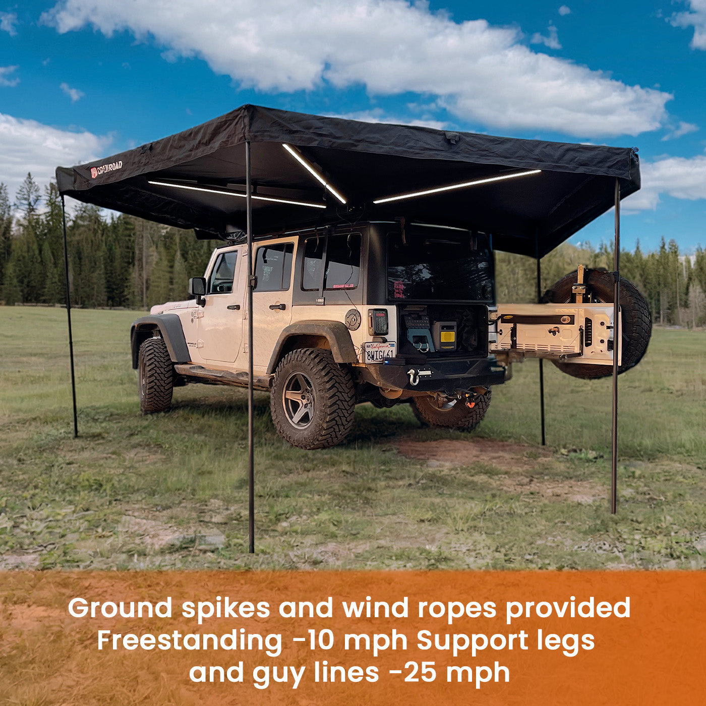 Best 270 Degree Foldable Freestanding Car Awning – Openroad4wd
