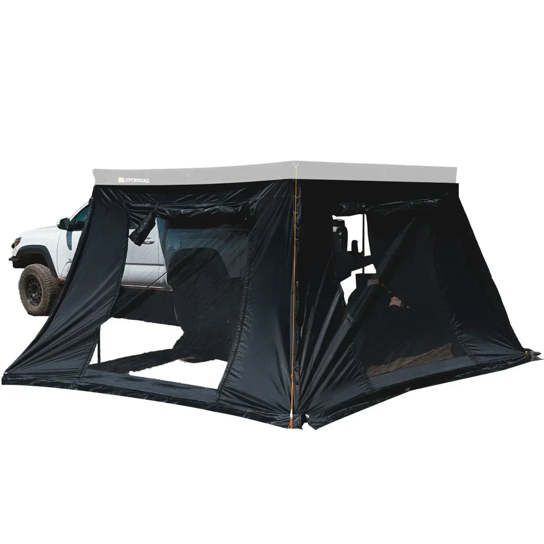 OPENROAD 270 Free Standing Awning with 270 Awning Side Wall with Shower Awning V2
